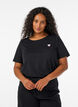 T-shirt med motiv, Sort, Model image number 0