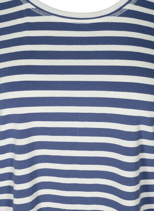 Stribet t-shirt i bomuld, Twilight Blue Stripe, Packshot image number 2
