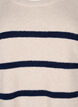 Ribstrikket tr&oslash;je med striber, P.Stone/Navy.B.Mel., Packshot image number 2