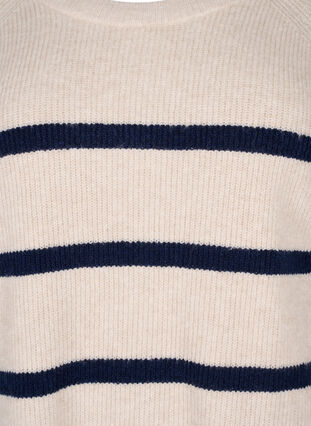 Ribstrikket trøje med striber, P.Stone/Navy.B.Mel., Packshot image number 2