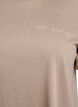 T-shirt med tekstmotiv og rund hals, Brun, Packshot image number 2
