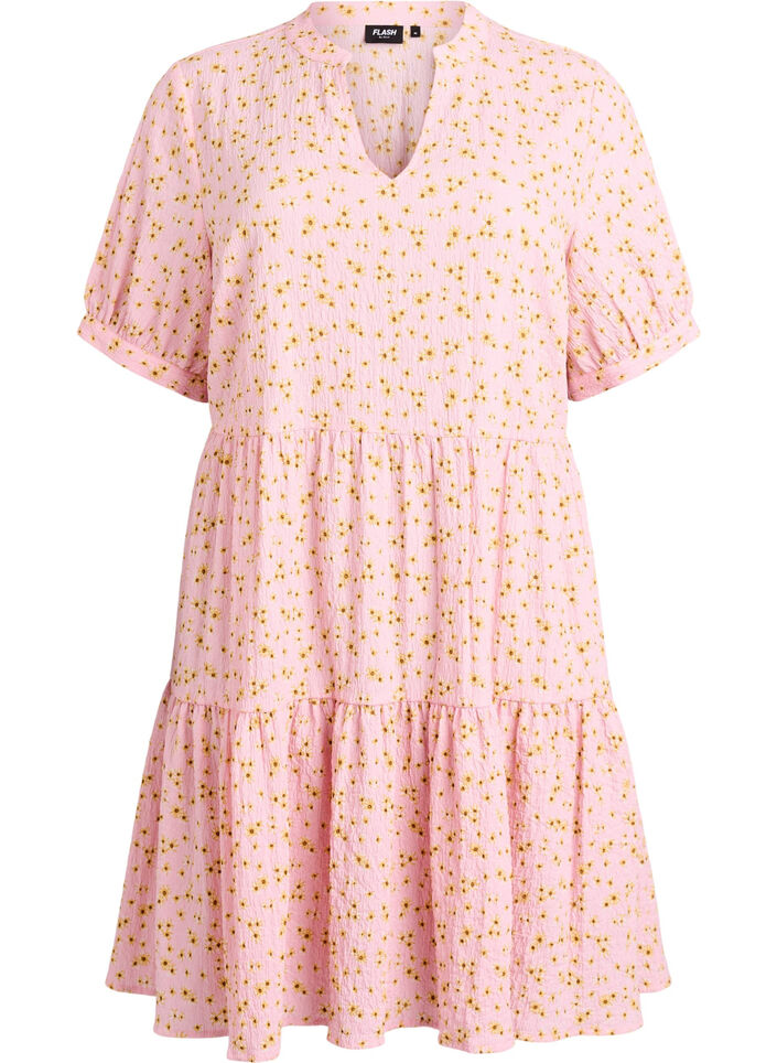 Kort kjole med A-facon, Lyser&oslash;d, Packshot image number 0