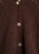 Cardigan med harlekinm&oslash;nster og V-hals, Brun, Packshot image number 2