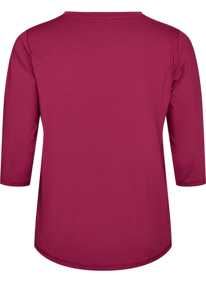 Tr&aelig;ningsbluse med 3/4 &aelig;rmer, Lyser&oslash;d, Packshot image number 1