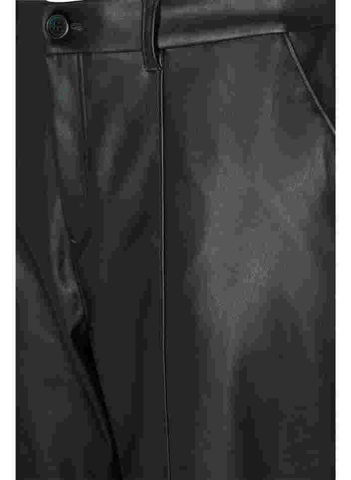 Bukser i imiteret læder, Black, Packshot image number 2