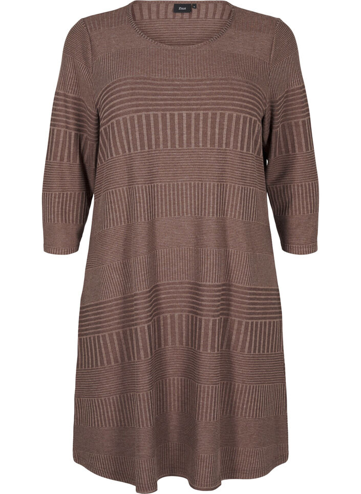 Kjole med 3/4 ærmer og stribet mønster, Ch. Martini Mel., Packshot image number 0