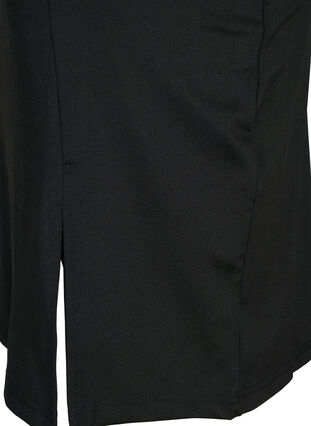 Nederdel med slids og slim fit, Black, Packshot image number 2