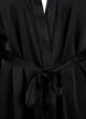 Satin kimono med bælte, Black, Packshot image number 2