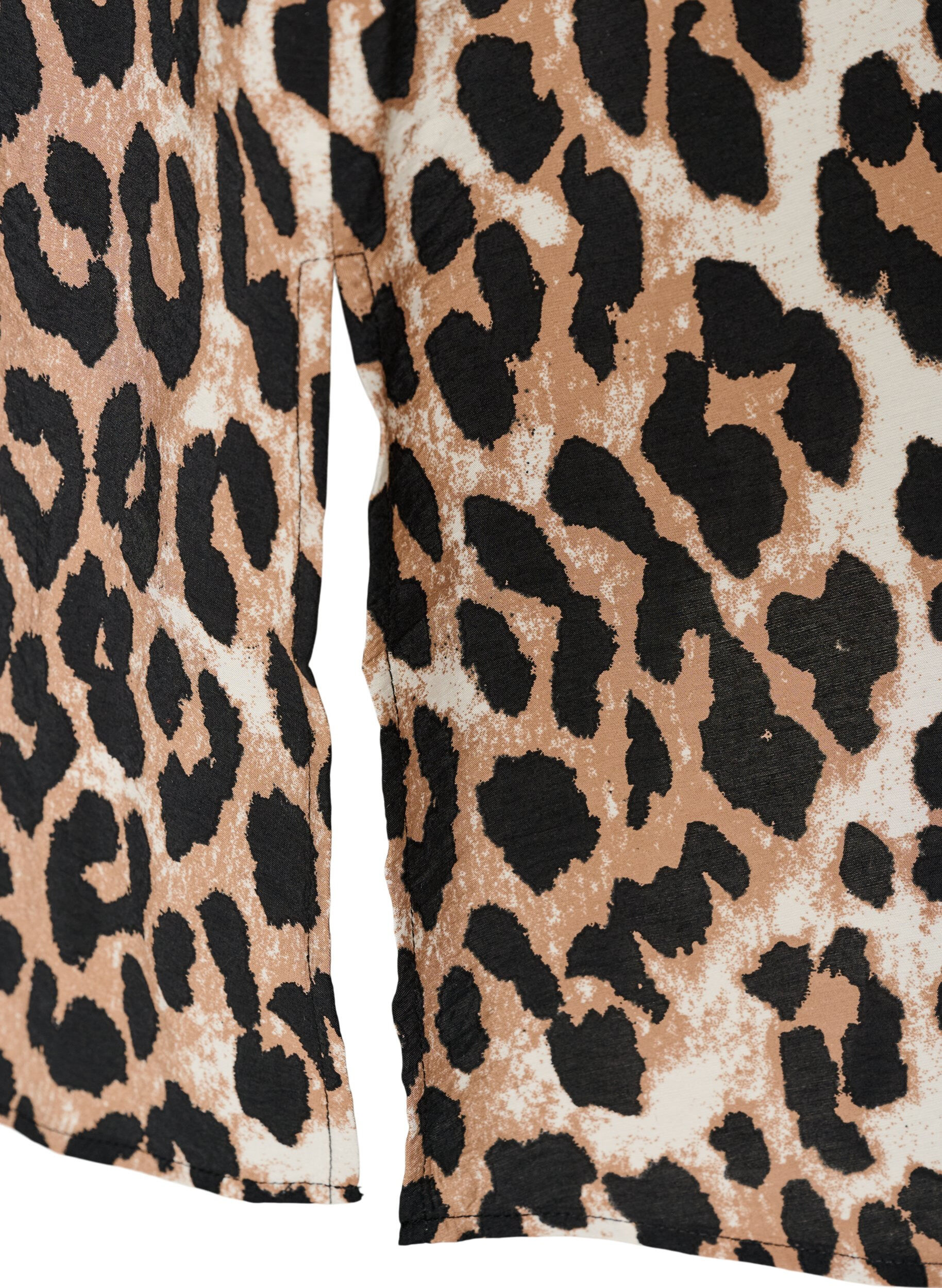 ZizziV-hals kjole i viskose, Brun, Packshot image number 3