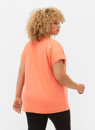 Kortærmet trænings t-shirt , Living Coral, Model image number 1