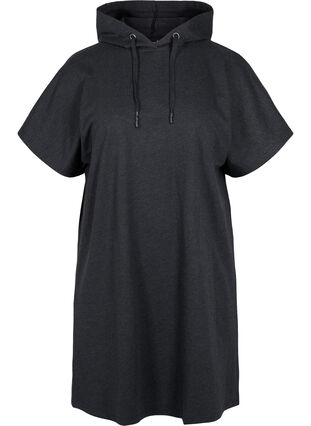 Lang sweatshirt med korte ærmer, Black, Packshot image number 0