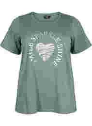 FLASH - T-shirt med motiv, Balsam Green