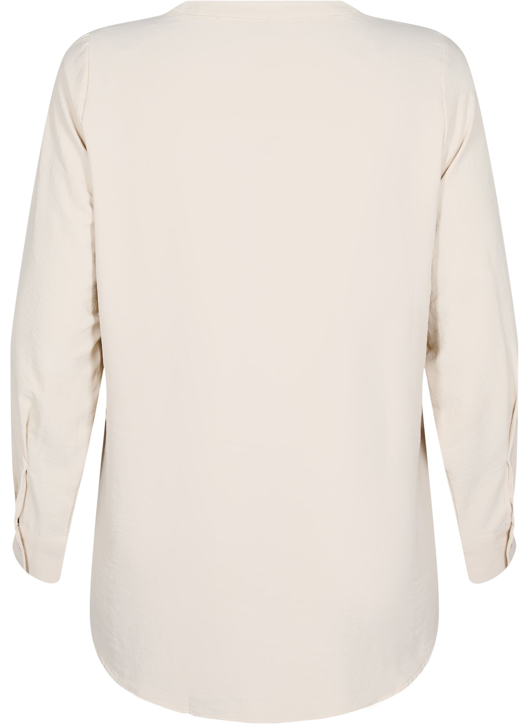 Zizzi FLASH - Skjortebluse med lange &aelig;rmer, Beige, Packshot image number 1
