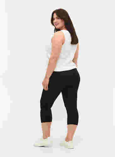 Seamless 3/4 leggings, Black, Model image number 1