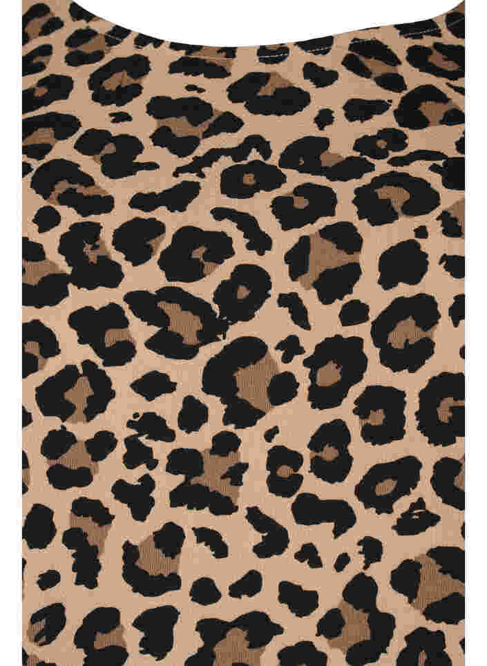 Printet kjole med 3/4 ærmer, Leopard, Packshot image number 2