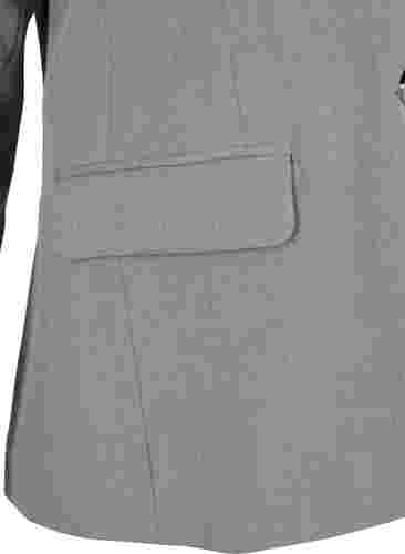 Simpel blazer med lommer, Medium Grey Melange, Packshot image number 3