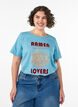 T-shirt i bomuld med printmotiv, Bl&aring;, Model image number 0