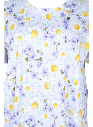 Oversize nat t-shirt med print, Lavender Blue AOP, Packshot image number 2