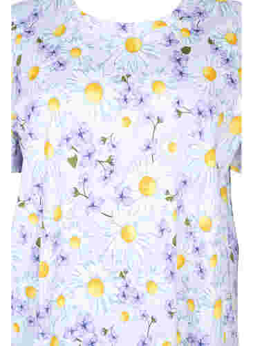 Oversize nat t-shirt med print, Lavender Blue AOP, Packshot image number 2
