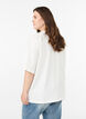 Oversize t-shirt med 1/2 ærmer, Hvid, Model image number 2