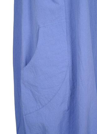 Kortærmet kjole i bomuld , Wedgewood, Packshot image number 3