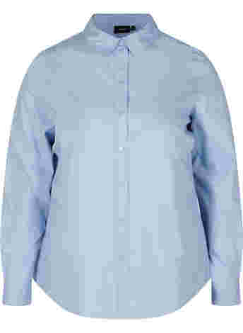 Økologisk bomulds skjorte med krave og knapper