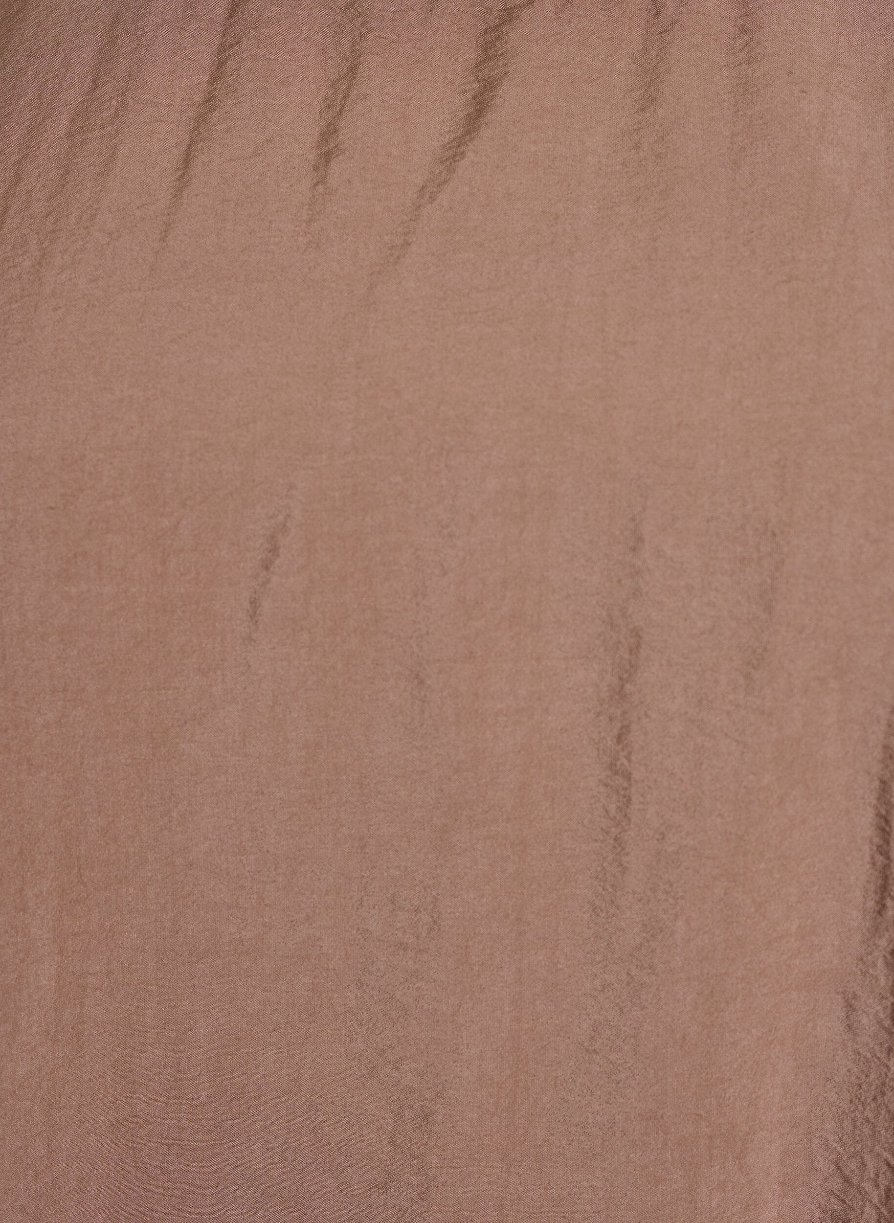 Zizzi Kn&aelig;lang ballonkjole med lommer, Brun, Packshot image number 2