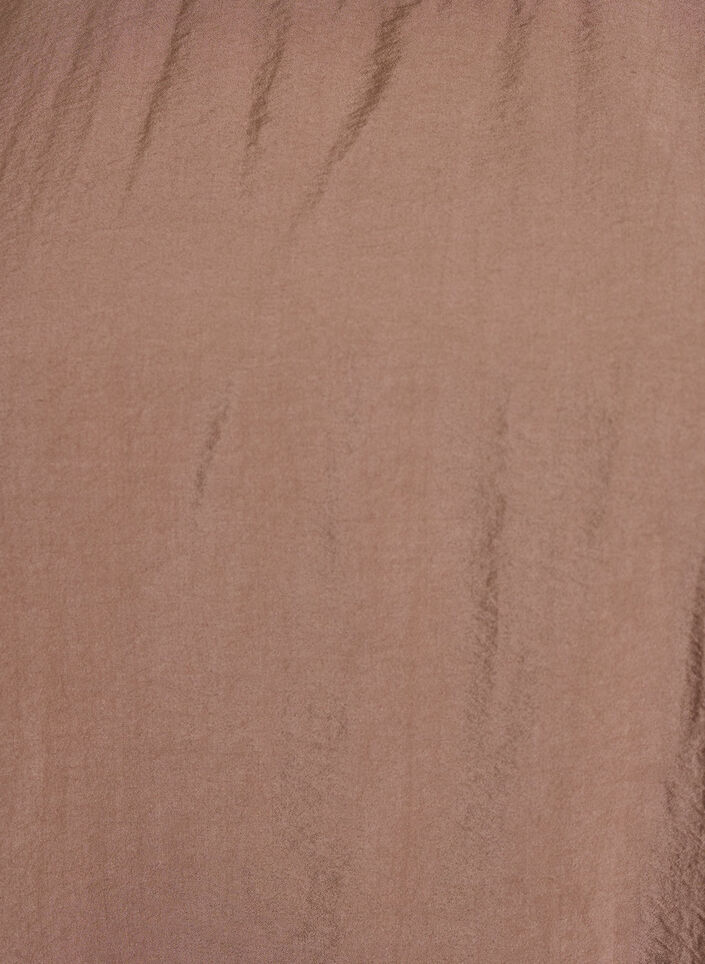 Knælang ballonkjole med lommer, Brun, Packshot image number 2