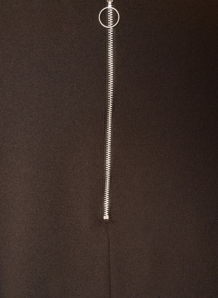 Kort kjole med a-facon og 3/4 &aelig;rmer, Brun, Packshot image number 3