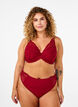 G-streng i microfiber med blonder, R&oslash;d, Model image number 0