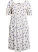 Blomstret sommerkjole i viskose, Hvid, Packshot image number 0