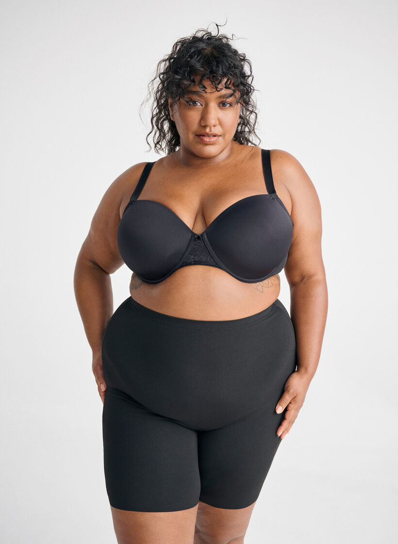Light shapewear shorts med h&oslash;j talje, Sort, Image image number 0