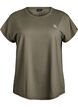 Ensfarvet tr&aelig;nings t-shirt, Gr&oslash;n, Packshot image number 0