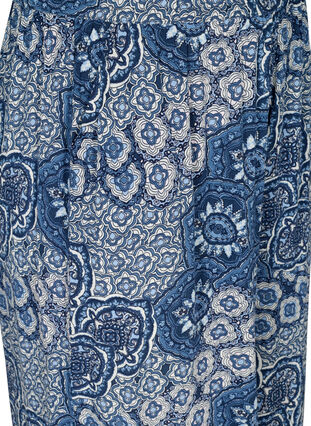 Printede culotte bukser i viskose, Asian Blue Print , Packshot image number 2