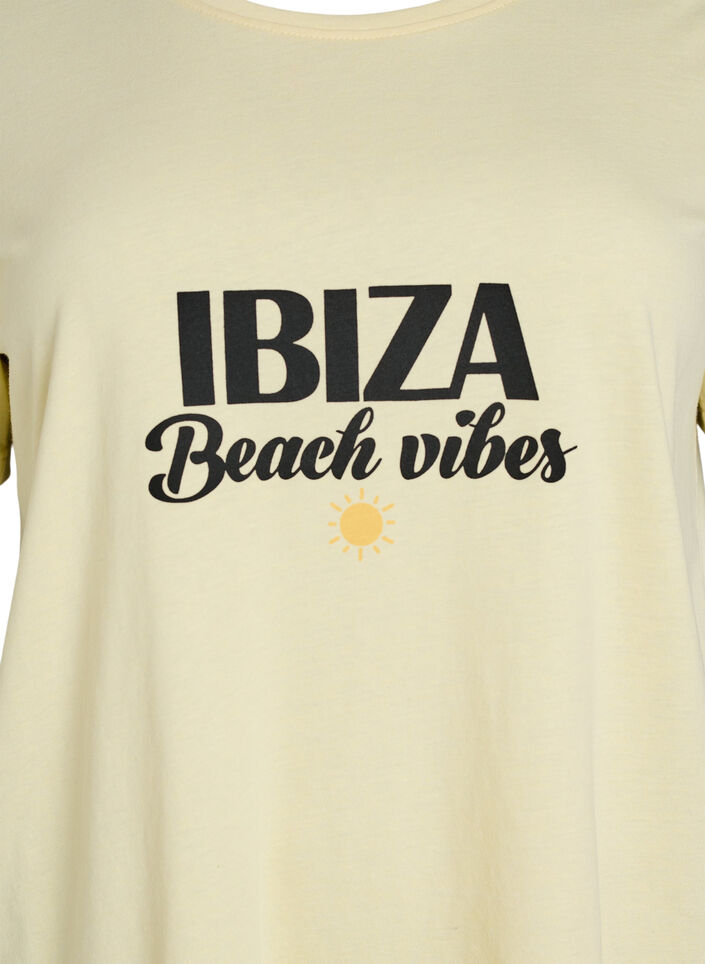 T-shirt med motiv, Gul, Packshot image number 2