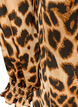 Kjole med leopardprint og fl&aelig;sedetaljer, Brun, Packshot image number 4