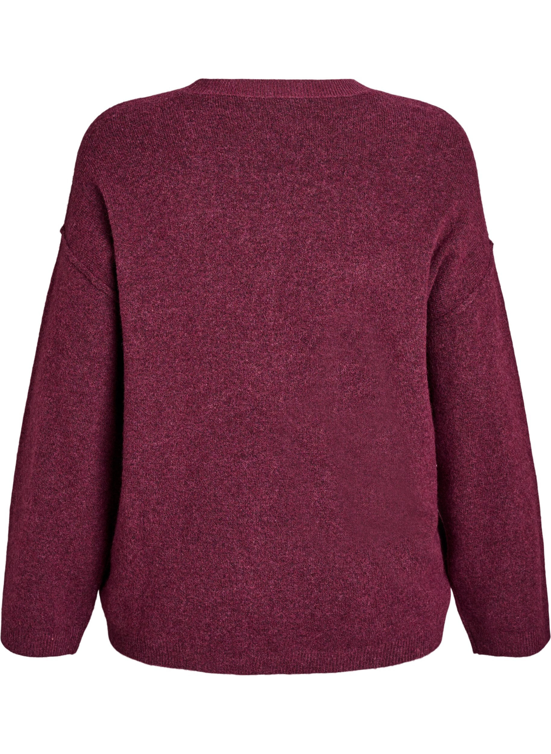 ZizziL&oslash;s striktr&oslash;je med markante syninger, M&oslash;rk Bordeaux, Packshot image number 1
