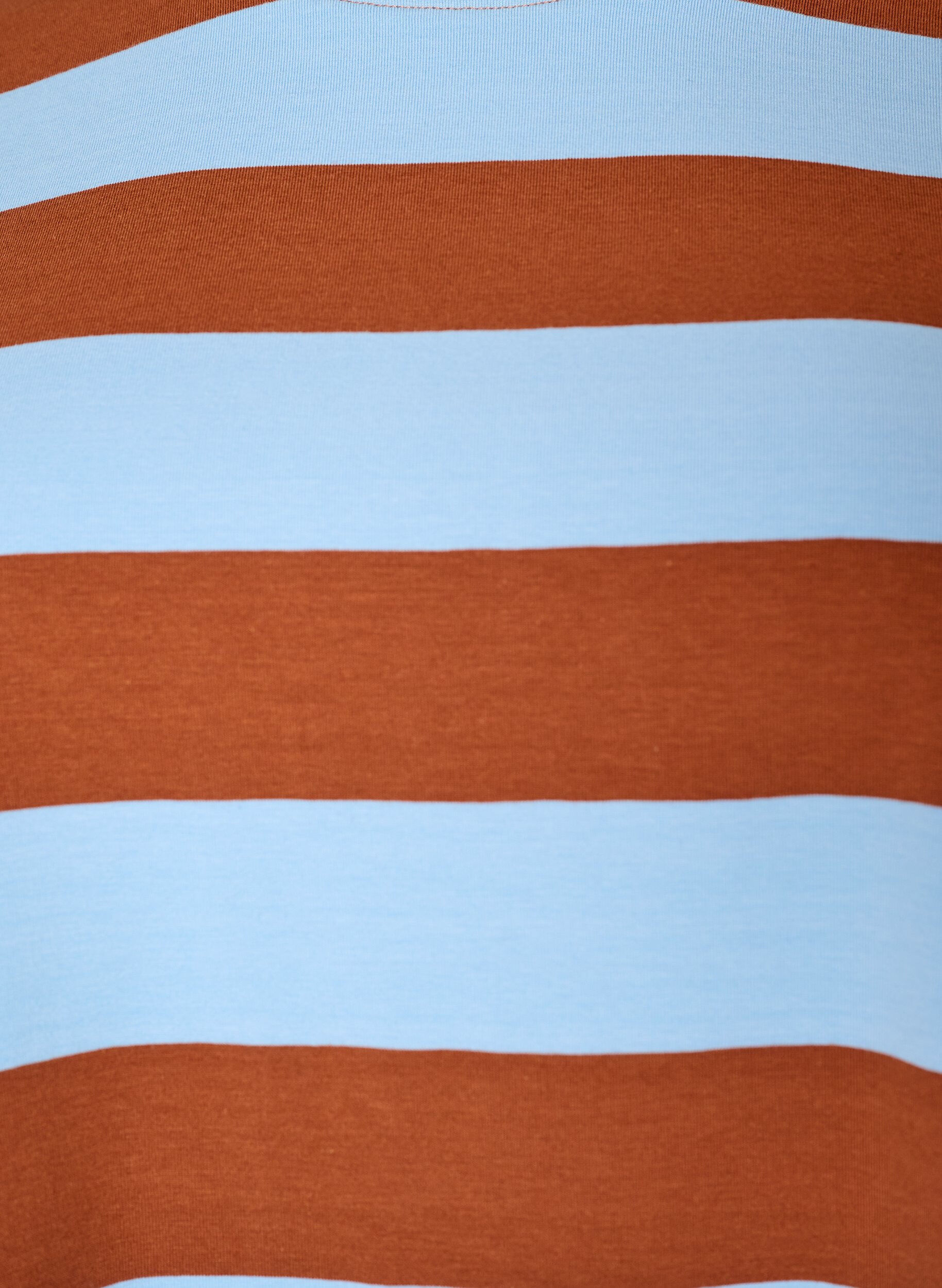 ZizziOversize T-shirt med striber og 1/2 &aelig;rmer, Bl&aring;, Packshot image number 2