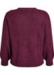 Strikbluse med knapdetalje, M&oslash;rk Bordeaux, Packshot image number 1