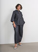 Denimskjorte med glimmertr&aring;d og 3/4-&aelig;rmer, Gr&aring;, Model image number 1