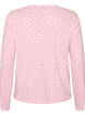 Cardigan i &oslash;kologisk bomuld med hulm&oslash;nster, Lyser&oslash;d, Packshot image number 1