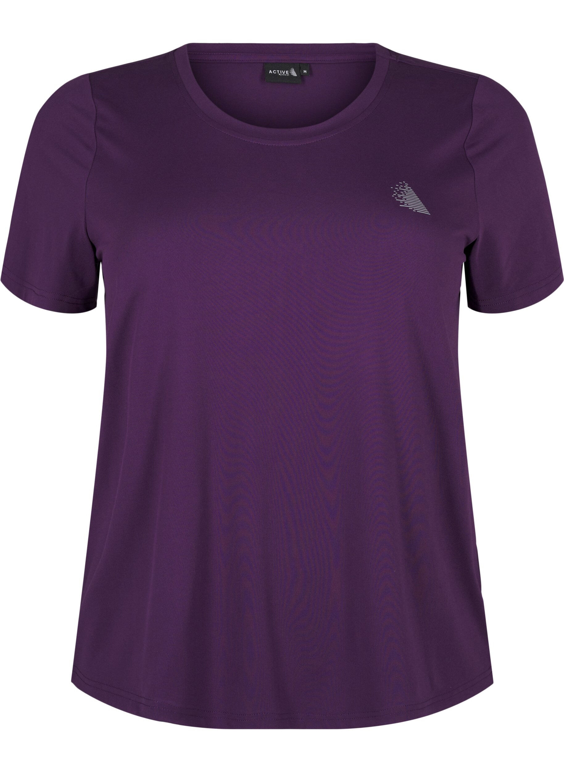 Zizzi Slim fit tr&aelig;nings t-shirt med rund hals, Purple Pennant, Packshot image number 0