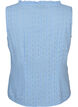 &AElig;rmel&oslash;s bluse med broderie anglaise og fl&aelig;ser, Bl&aring;, Packshot image number 1
