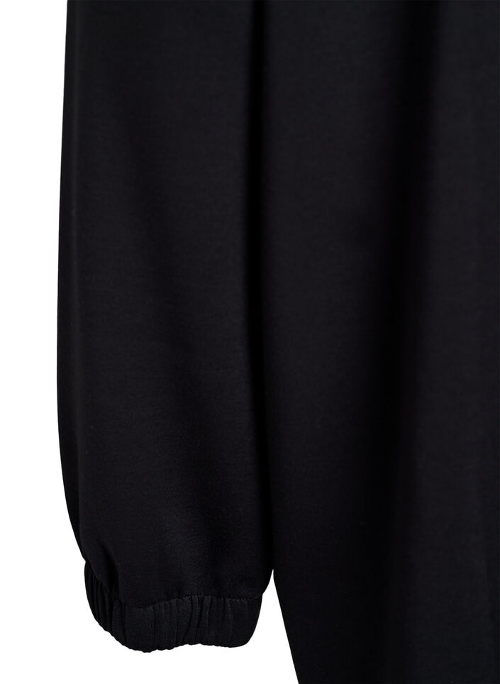 A-formet kjole med turtleneck., Sort, Packshot image number 3