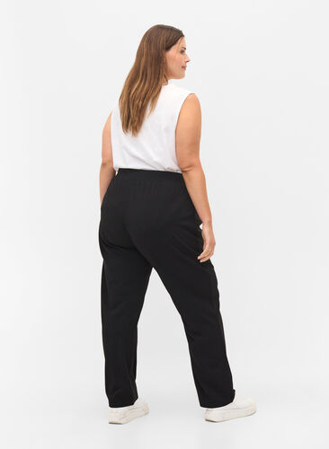 Løse bukser med elastikkant, Black, Model image number 1