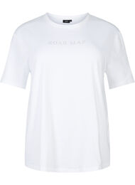 T-shirt i økologisk bomuld med similisten, White