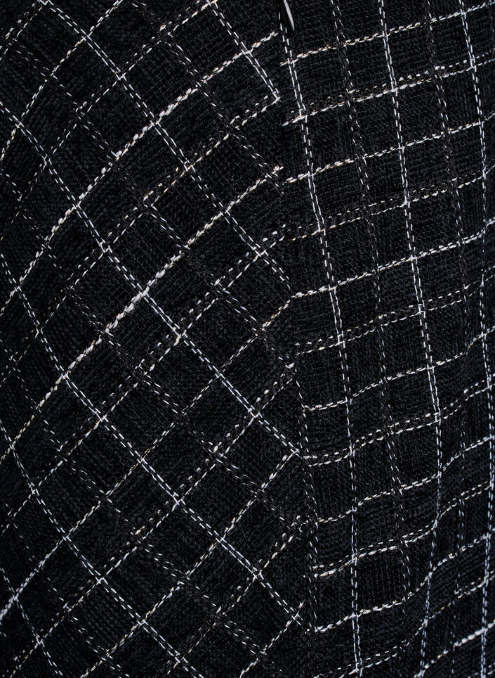 Nederdel med ternet mønster, Sort, Packshot