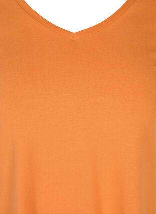 Basis t-shirt med v-hals, Amberglow, Packshot image number 2