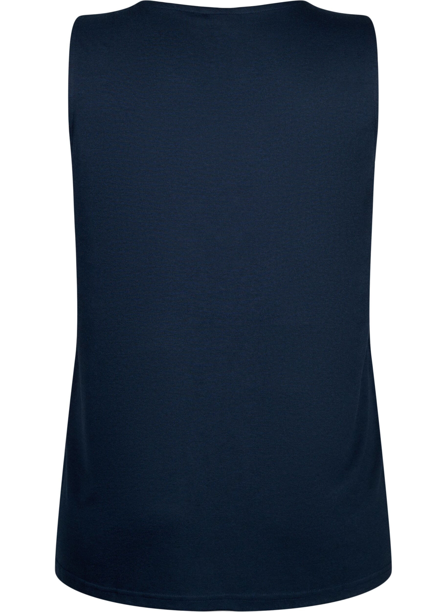 Zizzi &AElig;rmel&oslash;s top med blonde, Total Eclipse, Packshot image number 1