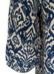 Viskosebluse med m&oslash;nster og 3/4-&aelig;rmer, Bl&aring;, Packshot image number 3